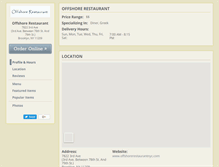 Tablet Screenshot of offshorerestaurantnyc.com